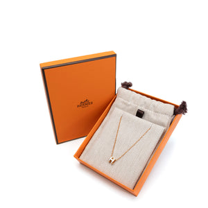 HERMES MINI POP H NECKLACE BLANC GHW