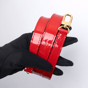 LOUIS VUITTON VERNIS MONTEBELLO MM BAG RED GHW