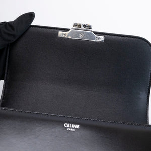CELINE TEEN TRIOMPHE BAG SHINY CALFSKIN BLACK SHW