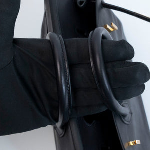 HERMES BIRKIN 25 VOLUPTO BLACK GHW STAMP G