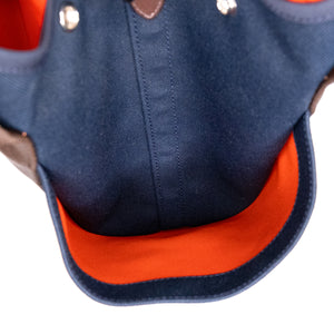 HERMES THE GROOMING BAG BLUE NAVY / FEU STAMP Z