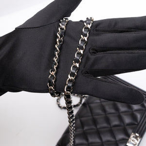 CHANEL BOY WOC WALLET ON CHAIN BLACK LAMBSKIN LEATHER SHW