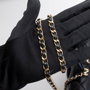 CHANEL CLASSIC FLAP MINI RECTANGULAR TOP HANDLE BAG LAMBSKIN GHW (MICROCHIP)