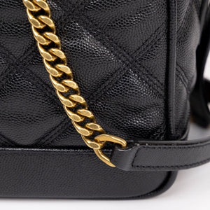 SAINT LAURENT 80'S VANITY BAG BLACK CALFSKIN GHW