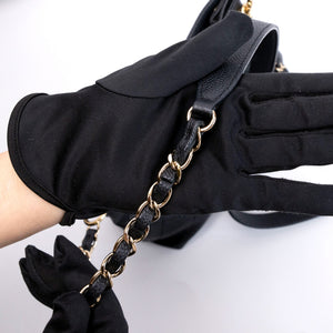 CHANEL SMALL CITY WALK HOBO BLACK CAVIAR QUILTED LEATHER GHW