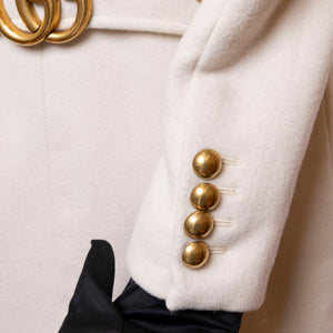 GUCCI WHITE WOOL COAT SIZE 38