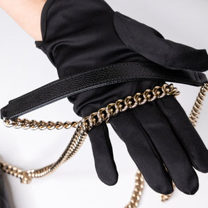 CHANEL BOY WALLET ON CHAIN CAVIAR BLACK GHW