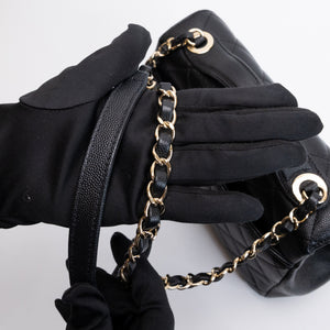 CHANEL BUSINESS AFFINITY SMALL FLAP BAG BLACK CAVIAR GHW