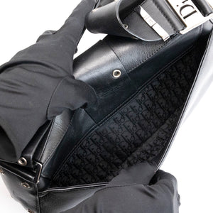 CHRISTIAN DIOR VINTAGE PUNK SHOULDER BAG BLACK SHW
