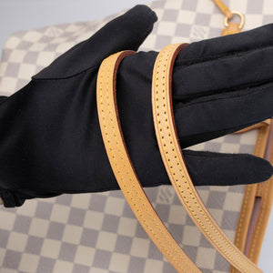 LOUIS VUITTON NEVERFULL MM DAMIER AZUR CANVAS ROSE BALLERINE GHW