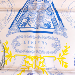 HERMES CLIQUETIS SILK SCARF 90CM