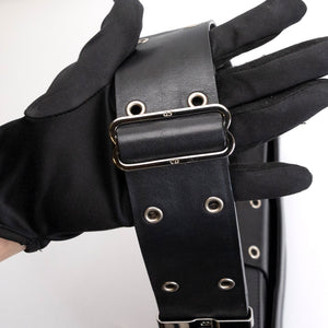 CHRISTIAN DIOR VINTAGE PUNK SHOULDER BAG BLACK SHW