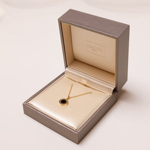 BVLGARI 18K YELLOW GOLD NECKLACE WITH ONYX
