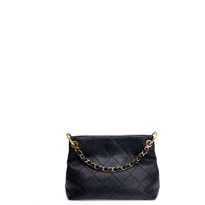 CHANEL SMALL CITY WALK HOBO BLACK CAVIAR QUILTED LEATHER GHW