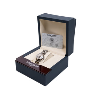 LONGINES PRIMALUNA WOMEN'S 30.5MM STAINLESS STEEL QUARTZ MOONPHASE WATCH