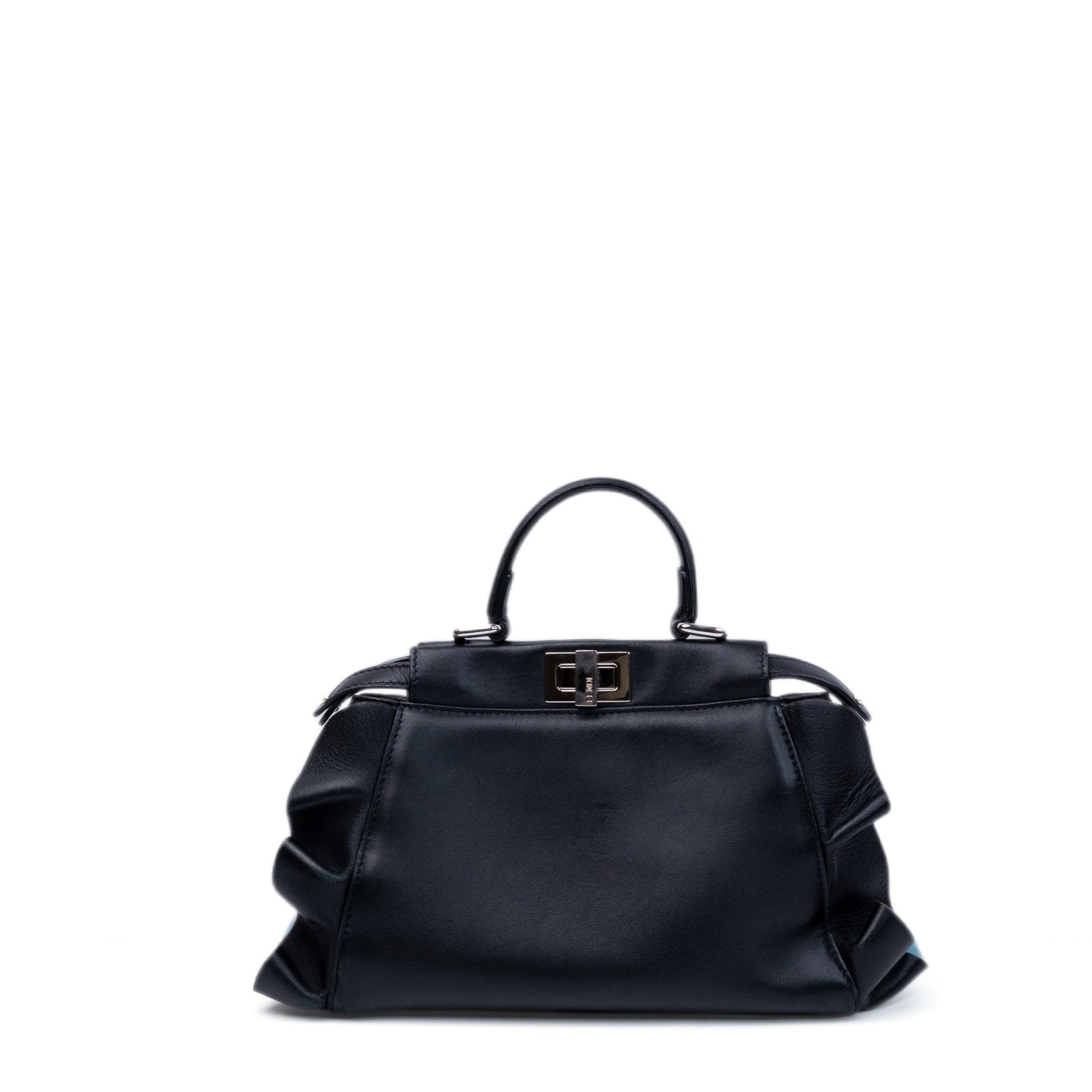 FENDI NAPPA WAVES BI-COLOR MINI PEEKABOO LAMBSKIN SHW