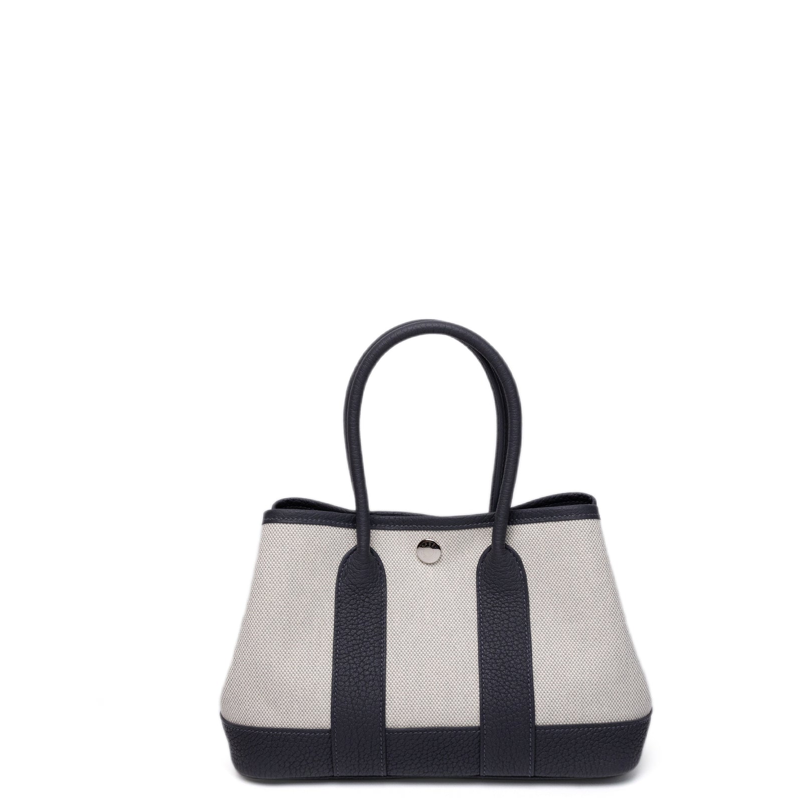 HERMES NEO GARDEN PARTY 23 CANVAS/NEGONDA ECRU/BLEU GLACIER/ARDOISE SHW STAMP K