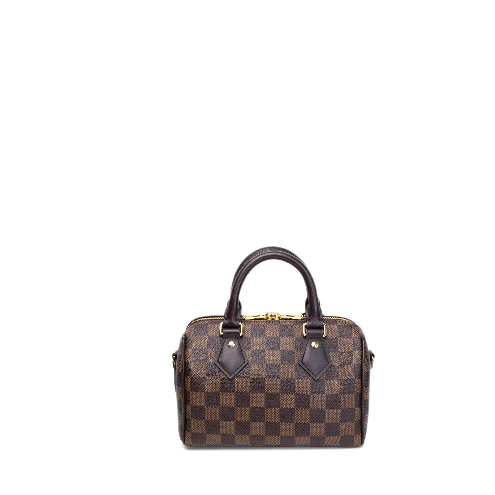 LOUIS VUITTON DAMIER EBENE SPEEDY BANDOULIERE 20 GHW (MICROCHIP)