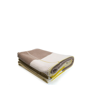 HERMES AVALON III GRIS AND SOLEIL BLANKET