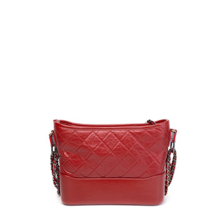 CHANEL MEDIUM GABRIELLE HOBO BAG CALFSKIN RED MULTICOLOUR HARDWARE