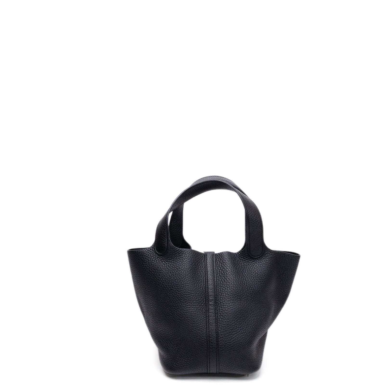 HERMES PICOTIN 18 LOCK BAG BLACK SHW STAMP C