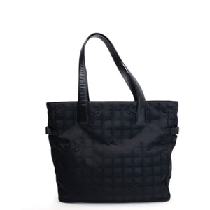 CHANEL NEW TRAVEL LINE TOTE BAG NYLON BLACK SHW