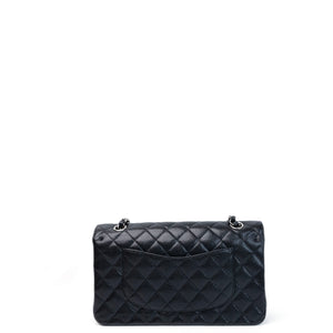 CHANEL MEDIUM CLASSIC DOUBLE FLAP BAG BLACK CAVIAR LEATHER SHW