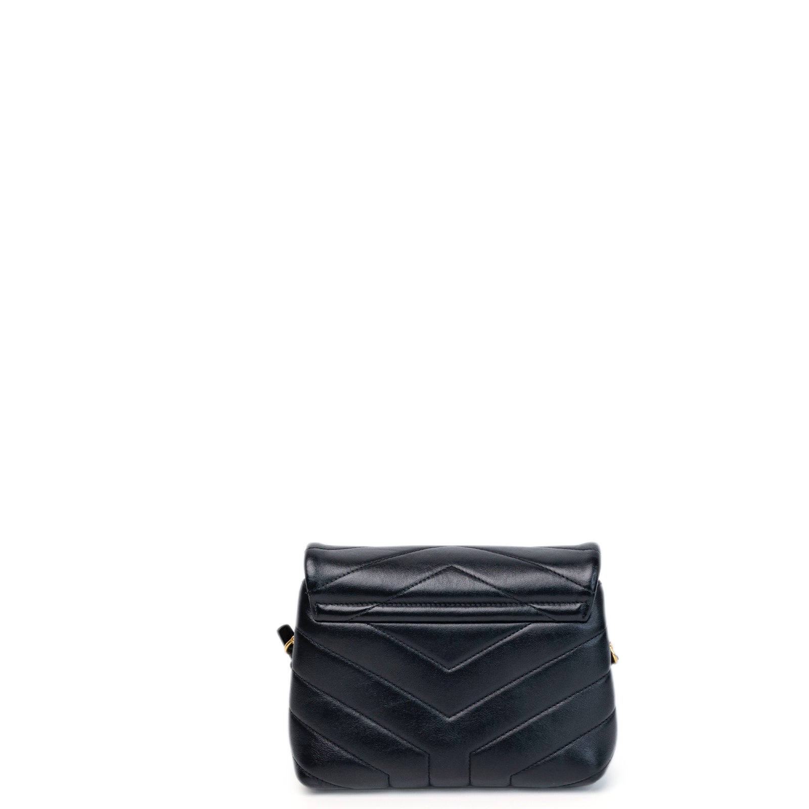 SAINT LAURENT TOY LOULOU BAG QUILTED BLACK GHW