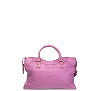 BALENCIAGA MEDIUM CLASSIC CITY CROSSBODY BAG PURPLE GHW