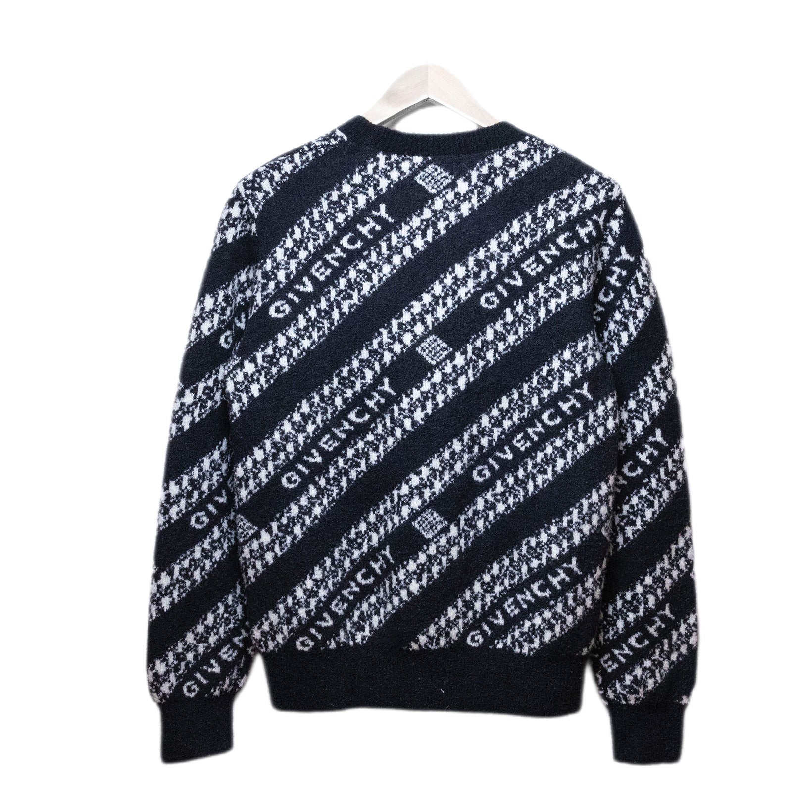 GUCCI CHAIN SWEATER BLACK & WHITE CASHMERE