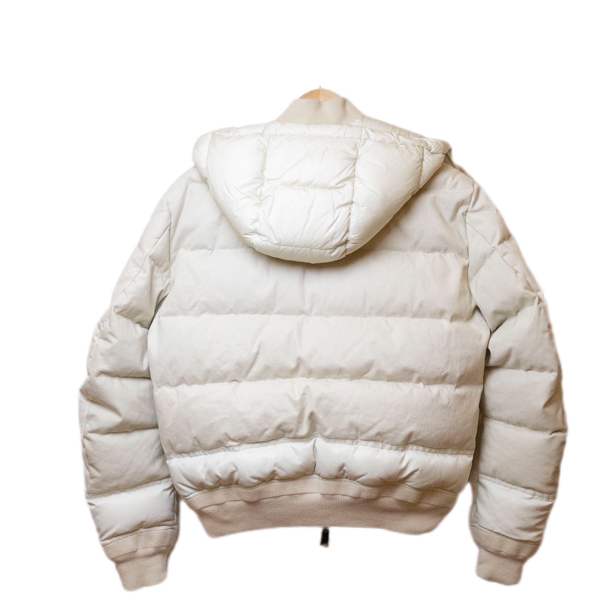 MONCLER LEOPOLD GIUBBOTTO COTTON POLYURETHANE DOWN JACKET WHITE