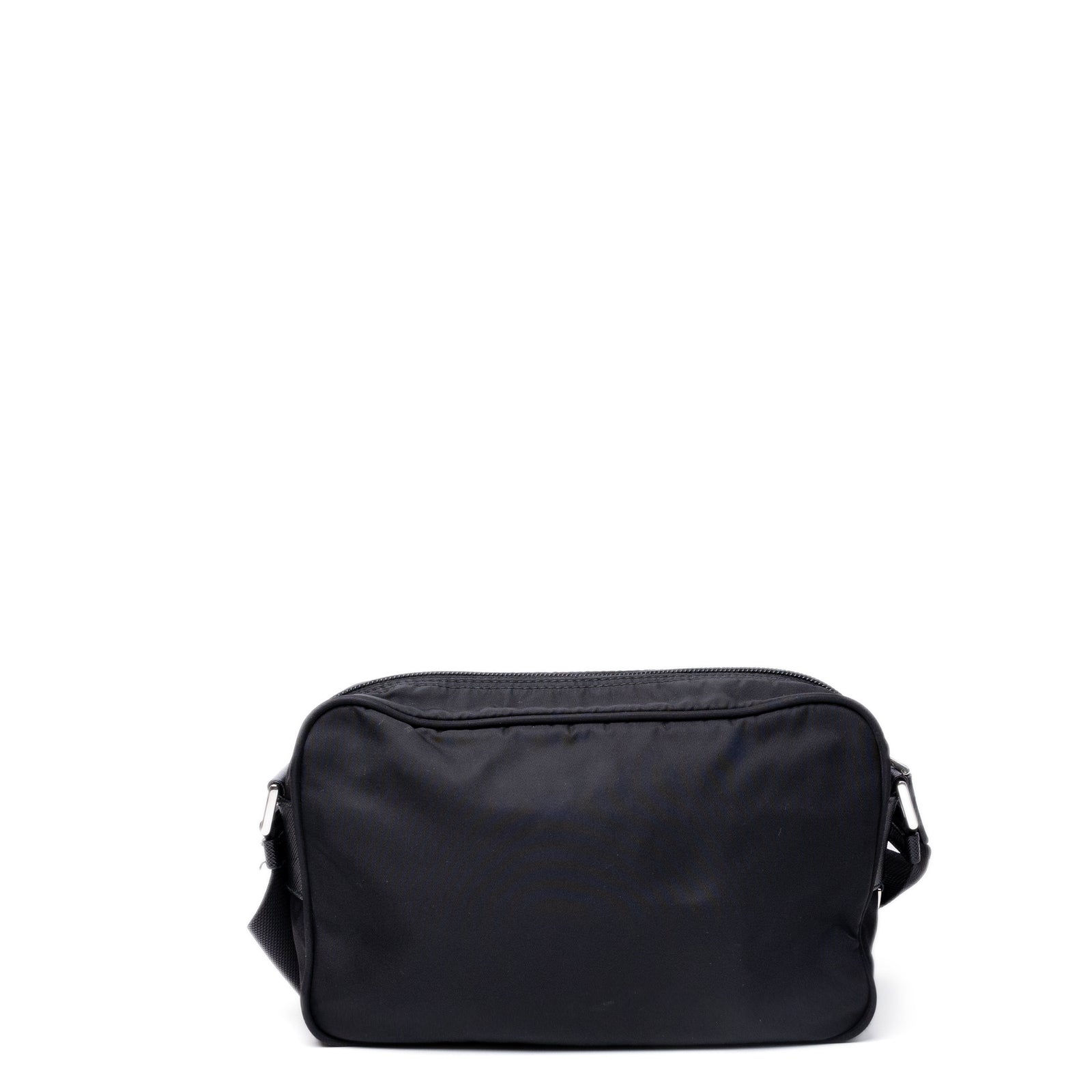 PRADA RE-NYLON MESSENGER BAG BLACK SHW