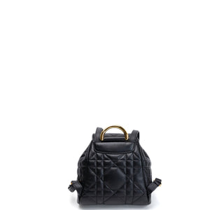 CHRISTIAN DIOR SMALL DIOR CARO BACKPACK BLACK MACROCANNAGE LAMBSKIN GHW