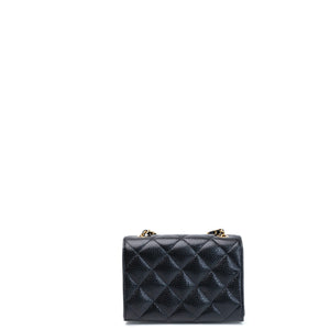 CHANEL 26C MINI FLAP BAG BLACK CAVIAR GHW (MICROCHIP)