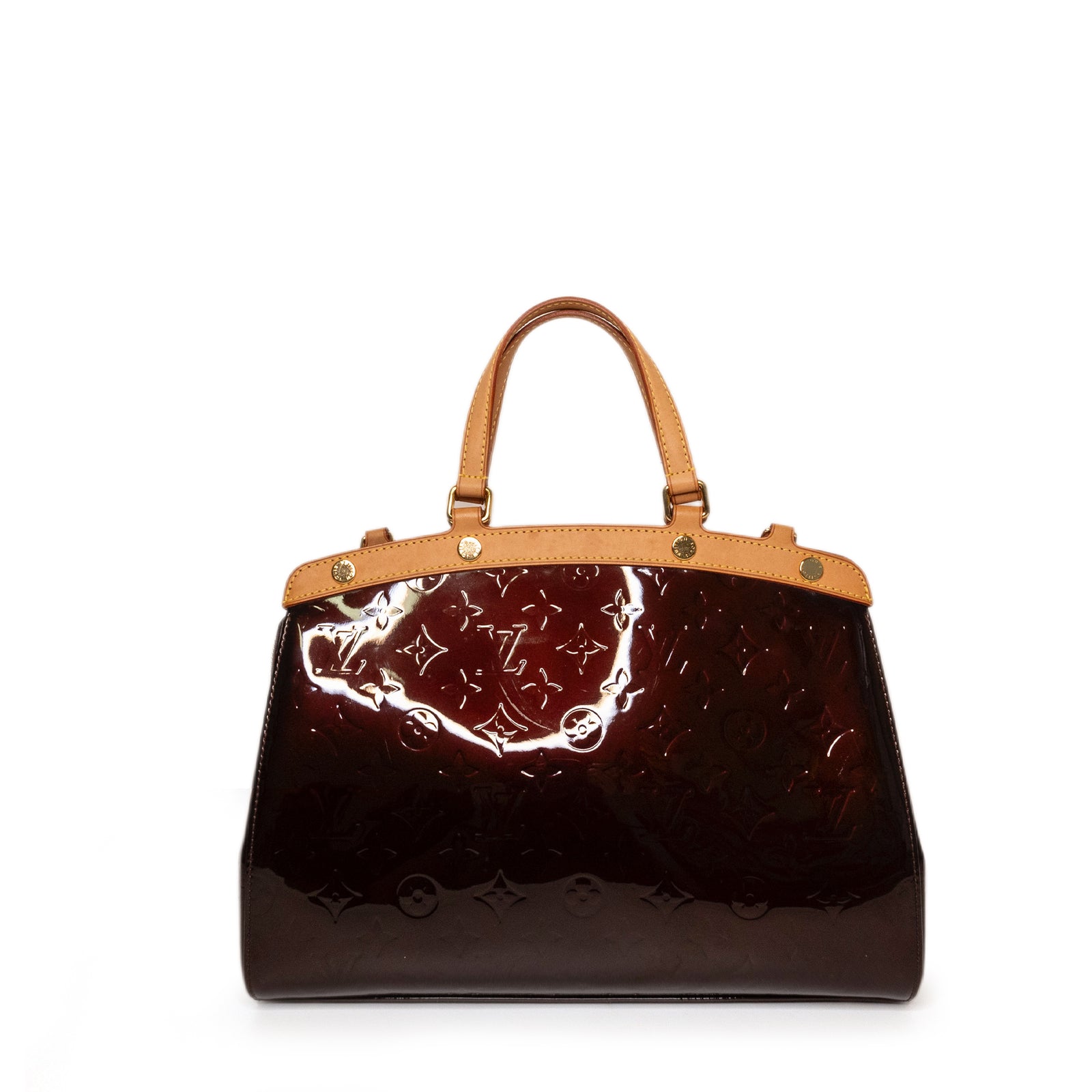 LOUIS VUITTON VERNIS BREA MM BAG MONOGRAM PATENT AMARANTE GHW