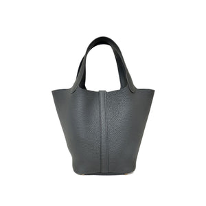 HERMES PICOTIN LOCK 18 GRIS MISTY GHW STAMP W
