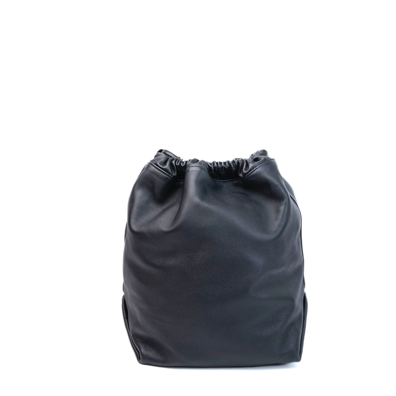 SAINT LAURENT TEDDY BUCKET BAG BLACK LAMBSKIN SHW