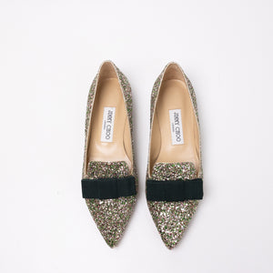 JIMMY CHOO GALA PEPPERMINT FLAT SIZE 37