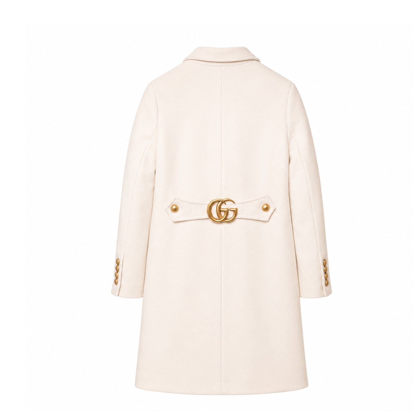 GUCCI WHITE WOOL COAT SIZE 38