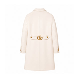 GUCCI WHITE WOOL COAT SIZE 38