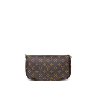 LOUIS VUITTON MULTI POCHETTE ACCESSORIES KHAKI MONOGRAM CANVAS GHW (MICROCHIP)