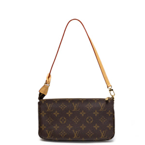 LOUIS VUITTON POCHETTE ACCESSOIRES BROWN/MULTICOLOUR  MONOGRAM CANVAS GHW (MICROCHIP)