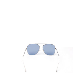 FENDI VM102BQEGE SILVER METAL FRAME BLUE LENS AVIATOR SUNGLASSES SHW