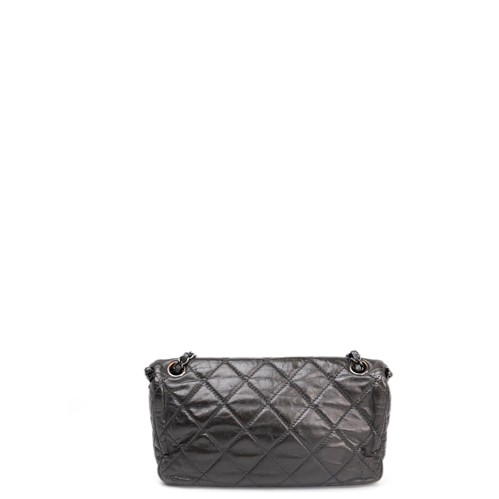 CHANEL MEDIUM CHAIN ME FLAP BAG GREY QUILTED CALFSKIN SHW