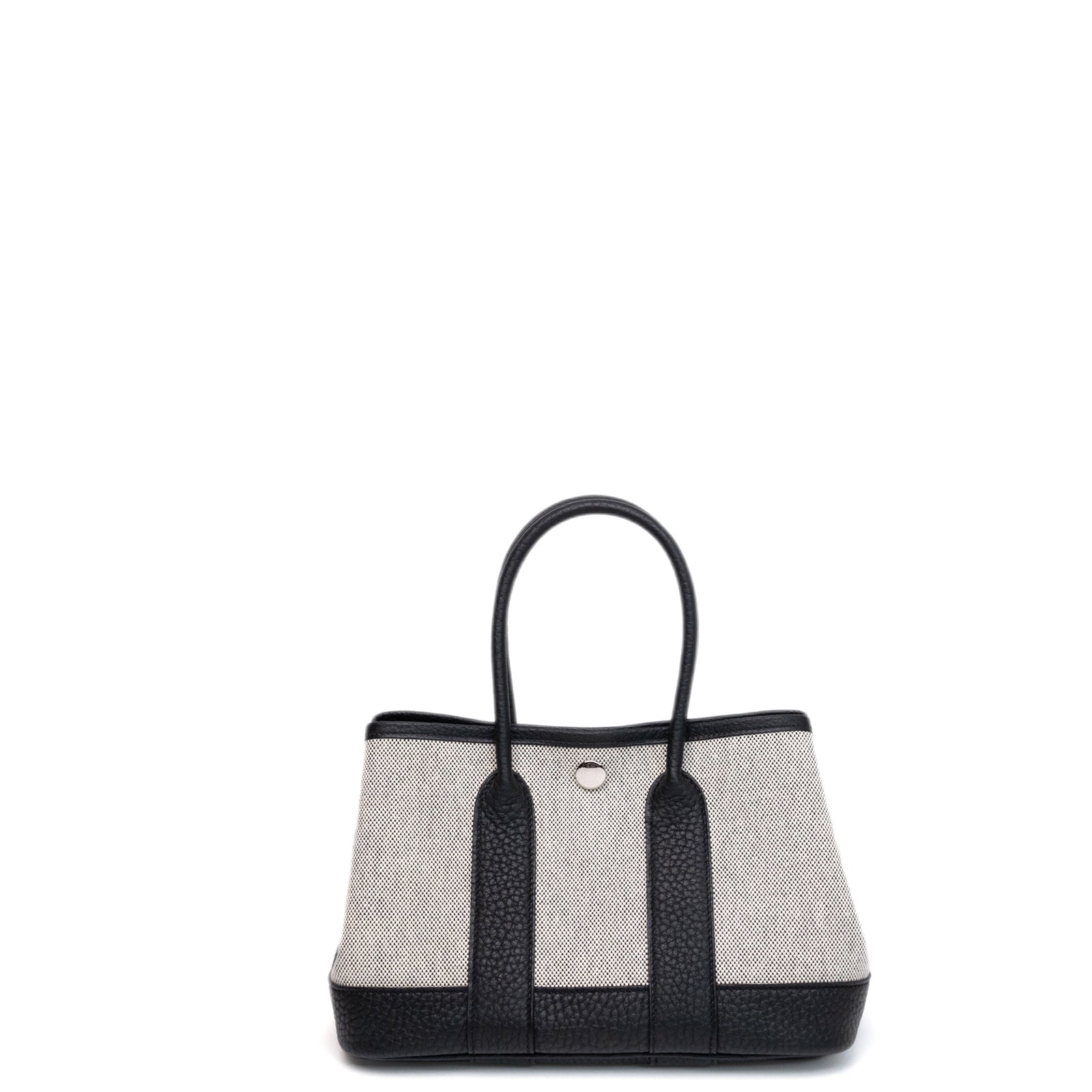 HERMES NEO GARDEN PARTY 23 NEGONDA / CANVAS ECRU / BLACK SHW STAMP G