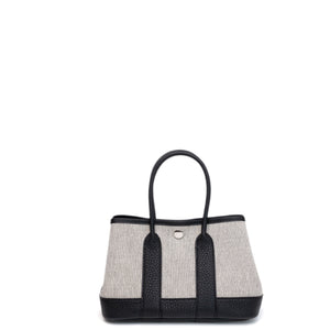 HERMES NEO GARDEN PARTY 23 NEGONDA / CANVAS ECRU / BLACK SHW STAMP G