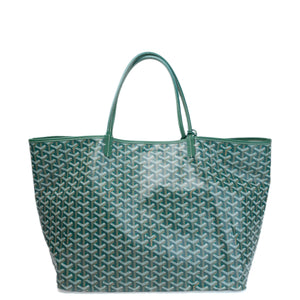 GOYARD SAINT LOUIS PM TOTE BAG GOYARDINE CANVAS GREEN SHW