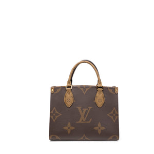 LOUIS VUITTON ON THE GO BROWN MONOGRAM CANVAS TOTE BAG GHW (MICROCHIP)