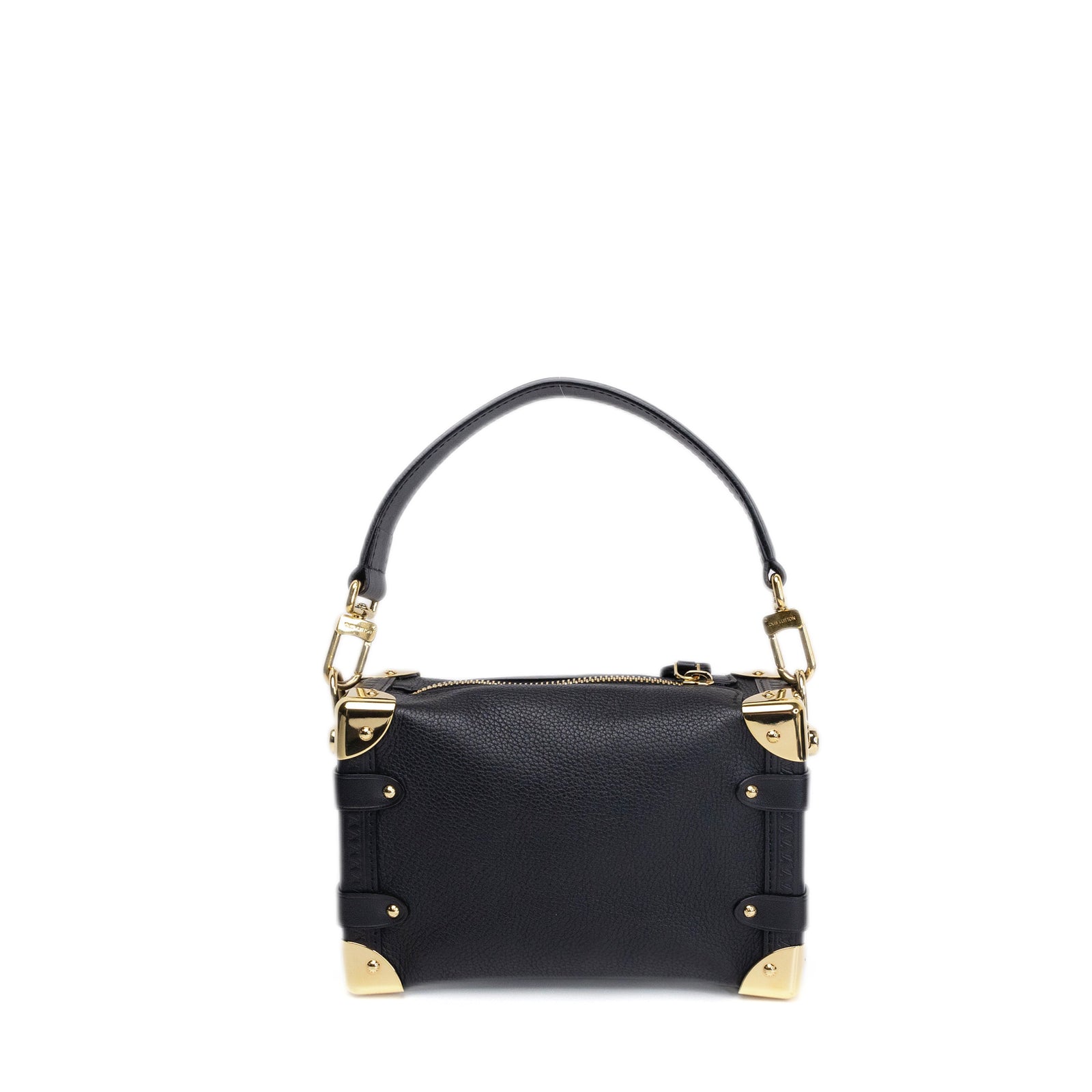 LOUIS VUITTON SIDE TRUNK PM BLACK GRAINED CALFSKIN GHW (MICROCHIP)