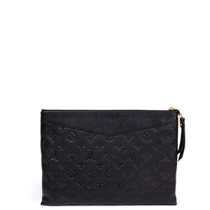 LOUIS VUITTON DAILY POUCH MONOGRAM EMPREINTE LEATHER BLACK GHW